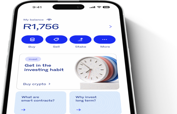 The Luno app on a mobile device