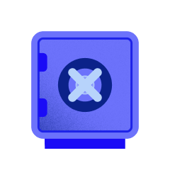 Illustration of secure safe